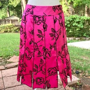 Elliott Lauren Hot Pink Silk Skirt; Size 4​